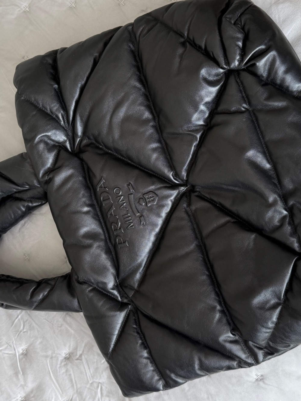 Prada Padette Nappa Leather Tote Bag Black OS - Picture 8 of 13